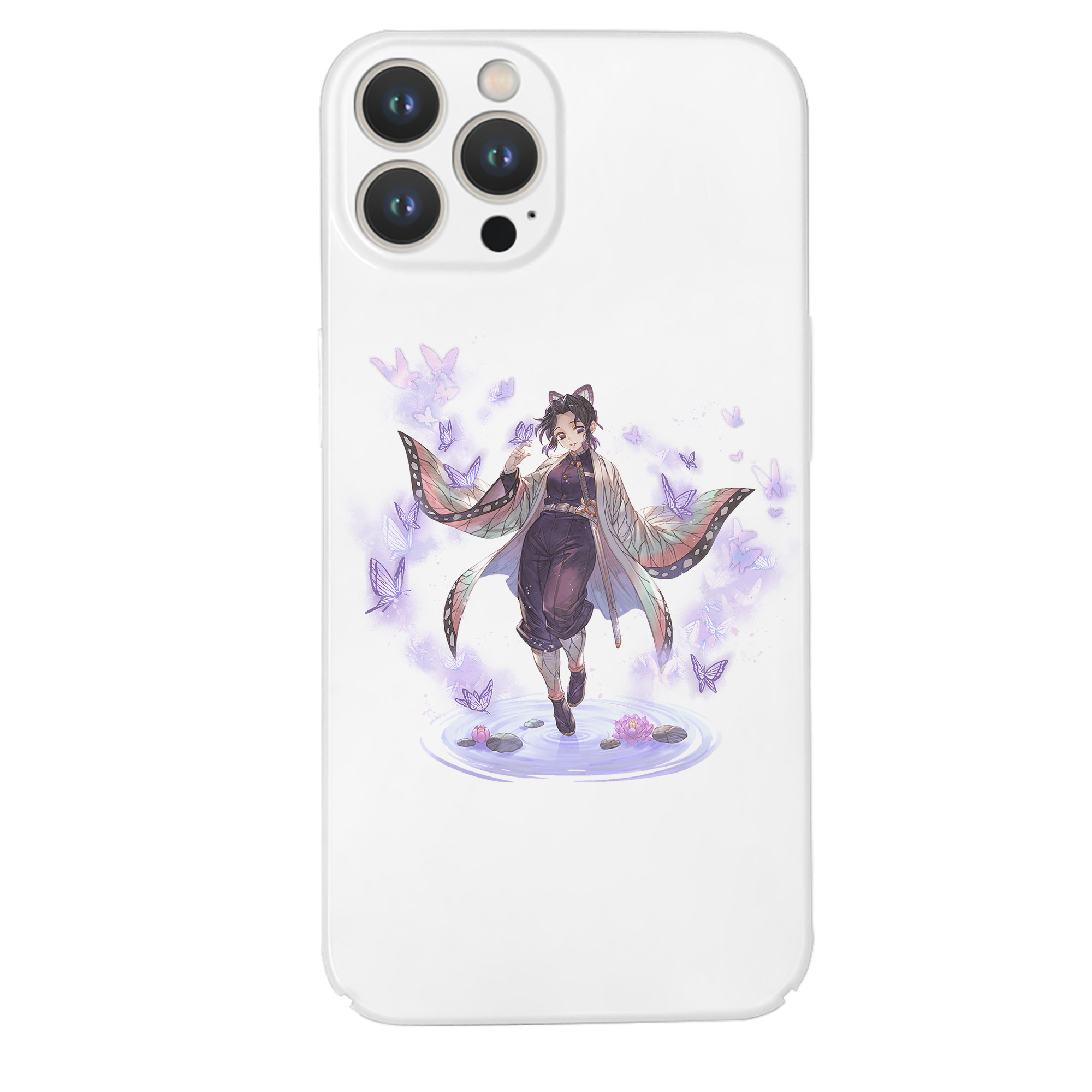 （画像用） 鬼滅の刃（きめつのやいば）蟲柱-胡蝶 しのぶ／こちょう しのぶ Kochou Shinobu 【iPhone 14シリーズ対応】ハードケース